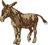 Brown Donkey Clip Art